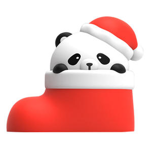 Décoration de Noël mignonne et petite pour la maison, lampe panda décorative pour la chambre, veilleuse animale à capteur tactile pour la décoration - Product Image 1