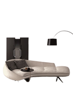 Canapé d'angle incurvé de luxe léger, une place, pour petit appartement, salon, en tissu tendance, éponge, hôtel, magasin de vêtements