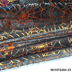 Tela de malla de araña de hierro <span class=keywords><strong>y</strong></span> plata reforzada con poliéster 100%, tela de punto de malla transparente brillante, falda de fiesta de escenario informal - Product Image 6