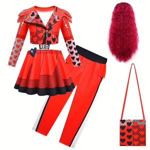 ชุดคอสเพลย์ฮาโลวีนชุดสีแดง2ชิ้นพร้อมถุงมือเครื่องแต่งกายในภาพยนตร์ - Product Image 4