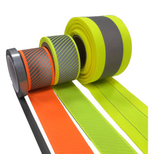 Cinta Reflectante Térmica Personalizada de Fábrica, Cinta de Poliéster Reflectante de 3 cm de Ancho en Varios Colores, Material Reflectante para Chalecos de Seguridad Vial Nocturna - Product Image 1