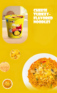 Chenghoufood 365 jours 6 saveurs 6 tasses Nouilles instantanées coréennes Jajangmyeon au goût de crème, d'œufs de crabe et de fromage (paquet en gobelet/seau) - Product Image 4