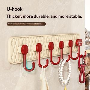 Crochets à ventouse <span class=keywords><strong>sans</strong></span> perçage, crochets muraux en plastique ultra-résistants pour porte, cuisine, salle de bain - Product Image 2