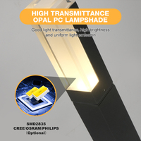 Nordeuropäischer Stil IP65 Wasserdichte Dimmbare Hoher CRI 80 Aluminium Moderne Outdoor LED-Rasenleuchten für Park Haus Garten Lampe