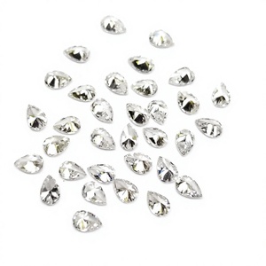 Diamants de laboratoire taille poire blancs D VS, pierres synthétiques pour la fabrication de bijoux - Product Image 3