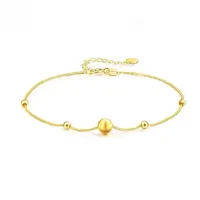 Luxe Main Chaîne Perle AU750 Réel Fine Jewelry Pawnable Or Bijoux Pur 18k Bracelet pour Femme En ou 18k Véritable