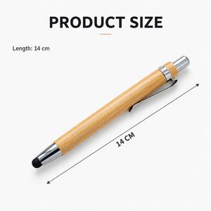 Eco Friendly Bamboo <b>Stylus</b> Pen 2 in 1 Natural Wooden Ballpoint Pen <b>with</b> <b>Touch</b> <b>Screen</b> <b>Stylus</b> Tip Custom Brand Logo Bulk - Product Image 4