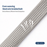 Câble de protection flexible tressé en acier de 4-150 mm² sur mesure, anti-oxydation, pour machines extrêmes