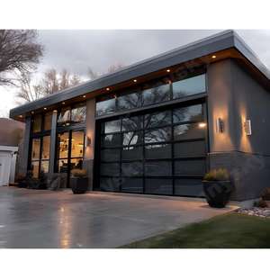 Portes <span class=keywords><strong>de</strong></span> <span class=keywords><strong>garage</strong></span> automatiques doubles en verre Sunnysky, haute performance et prix compétitif, pour zones résidentielles haut <span class=keywords><strong>de</strong></span> gamme - Product Image 1