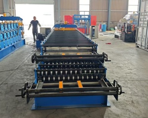 Kẽm hai lớp Roof Panel cuộn tạo thành máy 828 + 836 mô hình tấm lợp làm machinetile làm máy móc - Product Image 6