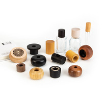 Capuchon diffuseur en bois naturel avec col intérieur en métal, couvercle en bois de formes variées pour bouteille de diffuseur de parfum d'intérieur