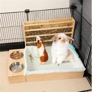 Comedero para conejos con estación de alimentación, gran capacidad, antideslizante, para conejillos de indias y chinchillas - Product Image 2