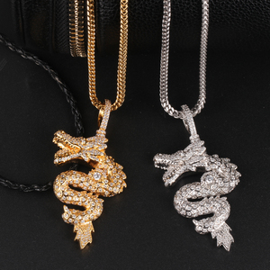 Colgante Personalizado de Hip Hop con Circonitas, Joyería de Moda de Latón, Chapado en Oro de 14k 18k, Engaste de Garra de Circonita 5A, Grosor de Revestimiento de 0.3mm - Product Image 1