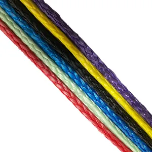 JINLI High Strength Low Stretch Flexible 12 Strands Single Braid 1/4" UHMWPE Amsteel Rope