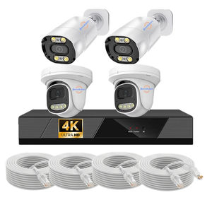 Sistem <span class=keywords><strong>CCTV</strong></span> Jianvision 4K 8MP HD Tahan Air Tipe Bullet Dome POE 4ch Kamera IP Jaringan Sudut Lebar Penglihatan Malam Sensor CMOS NVR Data - Product Image 1