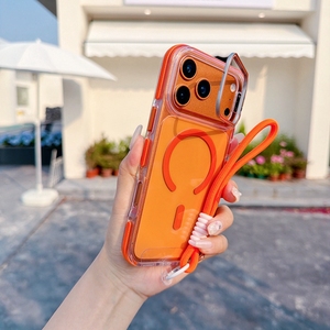 <span class=keywords><strong>Funda</strong></span> Transparente de Acrílico con Correa para iPhone 18 17 16 Pro Max, <span class=keywords><strong>Funda</strong></span> Magnética para Celular - Product Image 4