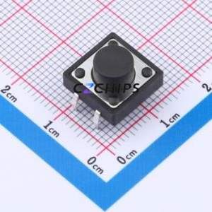 TC-1212DR-7.0H-250 Tactile Switch Through hole Component (THT),12x12mm Switch 12mm 12mm 7mm - Product Image 1