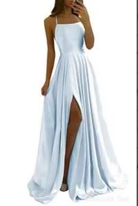 Noël soirée <span class=keywords><strong>robe</strong></span> de bal femmes Sexy <span class=keywords><strong>bordeaux</strong></span> Satin Maxi robes de demoiselle d'honneur bretelles réglables grande taille plage <span class=keywords><strong>robe</strong></span> de soirée - Product Image 5