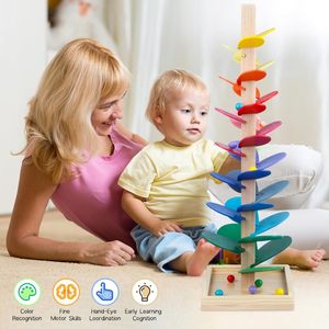 Wooden <strong>Marble</strong> Run Update Wooden Music <strong>Tree</strong> for Kids 3+ Years Old,Ball Drop Toy Montessori Toys for 3+ Birthday Gifts - Product Image 2