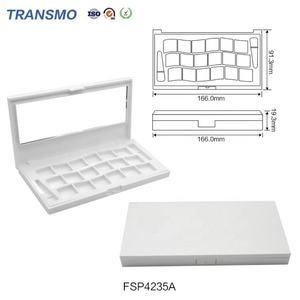 Palette de fards à paupières vide de différentes couleurs, palette de fards à paupières personnalisée, palette de fards à paupières 18 couleurs, marque privée avec miroir - Product Image 2