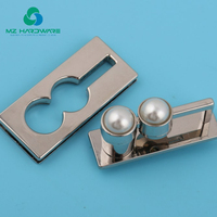 MZ 50*22mm Double Perle Rectangulaire Sac Glissière Serrure En Métal Sac À Main Matériel Fournitures avec Loquet Perle Cadenas pour Sacs et Sac À Main