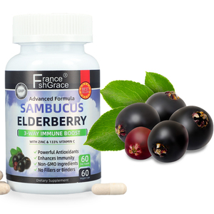 Fabricante de Suplementos Nutracéuticos de Bayas de Saúco, Apoyo Inmunológico Natural para Hombres y Mujeres, 60 Cápsulas de Bayas de Saúco - Product Image 1