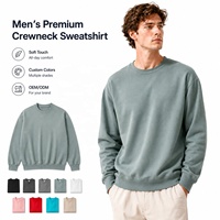 Sweat-shirt à col rond pour homme avec logo personnalisé, tissu technique épais, pull vierge pour impression, vêtements de marque, OEM en gros