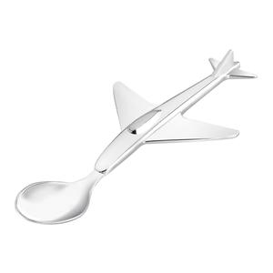 Zilverstad Babylöffel Flugzeug 8,7x18,5x2,3cm versilbert - Product Image 1