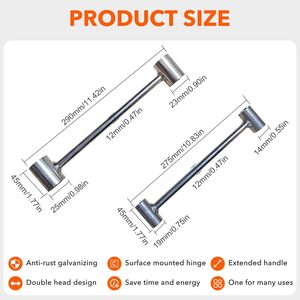 Door <b>Gap</b> Adjustment Wrench 14-19mm 23-25mm Double End Metric High Manganese Steel Zinc Plated Industrial Security Door Tool - Product Image 5