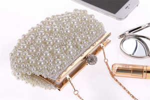 Wholesale Fashion Elegant Handmade Beaded <strong>Handbag</strong> Women Clutch Purse Lady <strong>Pearl</strong> Evening Bag - Product Image 5