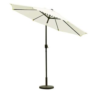 Sombrilla de <span class=keywords><strong>Patio</strong></span> de 9 pies con Botón de Inclinación y Manivela para Jardín, Césped, <span class=keywords><strong>Patio</strong></span> Trasero, Piscina, 8 Varillas de Acero Resistentes - Product Image 1