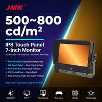 Moniteur tactile AHD JMK 7 pouces, enregistreur DVR de voiture à 4 canaux avec écran partagé, caméra de recul avant et arrière pour camions et bus
