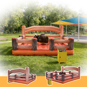 Toro mecánico inflable comercial para adultos, juego de rodeo con caja de control, a la venta - Product Image 2