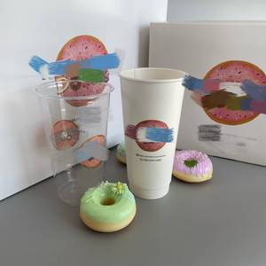 Taza Kraft portátil personalizada para llevar, papel para restaurante de hotel, café, helado, postre, tazas para pastel, pared simple/doble con tapas - Product Image 2