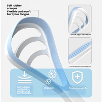 Grattoir à langue en silicone double face, nettoyeur de langue portable, outil d'hygiène buccale pour adultes
