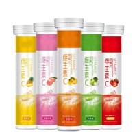 Tabletas Efervescentes de Vitamina C 1000mg de Marca Privada OEM, Suplemento de Electrolitos para Hidratación, Antioxidante, Refuerzo Inmunológico y Energía