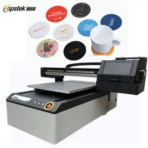 Ripstek printer flatbed UV 6090 UV, printer untuk penutup ponsel, kaca, keramik, kayu printer uv dengan I3200 I1600 Xp600