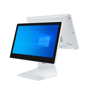 White Color 15.6 Inch Dual Touch Screen <strong>High</strong> <strong>Quality</strong> <strong>POS</strong> Machine Cash Register Adjustable Screen Angle <strong>POS</strong> System <strong>Terminal</strong> - Product Image 1