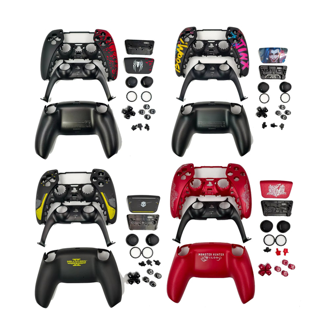 Custom Faceplate Shell Top Cover for PS5 BDM-010 020 030 040 050Controller Bottom Housing Shell Decorative Strip