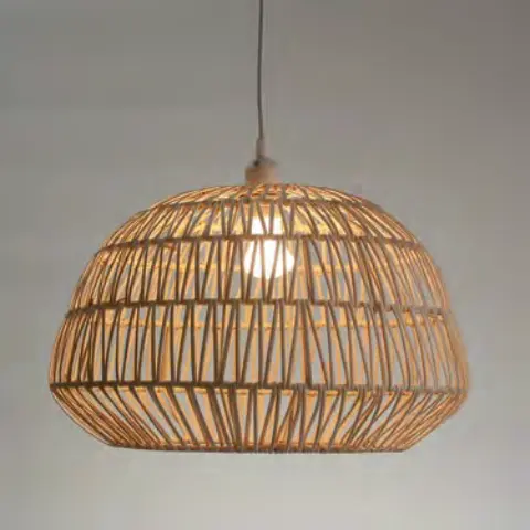 Hot sales rattan lamp shade fashion modern handmade lamps hotel and living room Chinese style lights