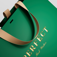 Sac de courses en carton écologique de luxe avec logo personnalisé en feuille d'or gaufrée pour les promotions en supermarché, vente en gros