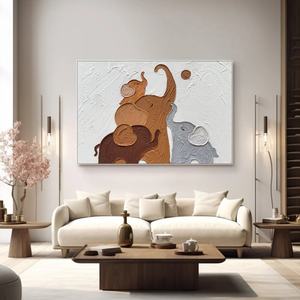 Art mural 3D, grande toile texturée peinte à la main, art abstrait contemporain pour la décoration moderne de la maison et des galeries - Product Image 6