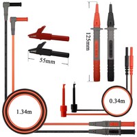 Mestek 8 pièces sondes universelles fils de Test broche pour multimètre aiguille pointe mètre multimètre testeur plomb sonde fil stylo câble Kits