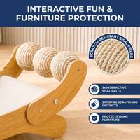 Hamac pour chat en tissu durable et détachable avec griffoir en bois – Vente en gros
