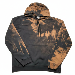 Sudadera con capucha vintage lavada con ácido con logotipo personalizado OEM para hombre, Jersey térmico de algodón de gran tamaño mezclado transpirable para invierno - Product Image 1