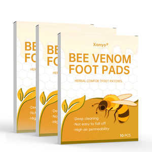Fabrication OEM, étiquette personnalisée, patch pour les pieds au venin d'abeille, patchs détoxifiants pour les pieds, patchs adhésifs au venin d'abeille pour un nettoyage en profondeur et un meilleur sommeil - Product Image 1