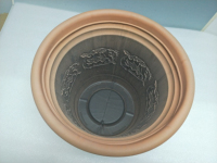 Grand pot de fleurs extérieur en plastique léger, aspect céramique, résistant aux UV et au gel, écologique, design moderne, récipient pour plantes
