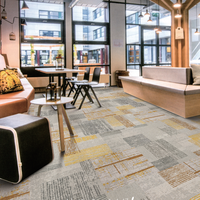 Dalles de moquette commerciales antidérapantes pour hôtels et bureaux, très résistantes, avec support Ultra Eco Pro, idéales pour les zones à fort trafic – Vente chaude
