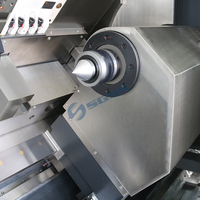 Torno CNC, Centro de Mecanizado de Torneado y Fresado TCK63, Centro de Torneado CNC Automático de Bancada Inclinada, Control GSK, 380V