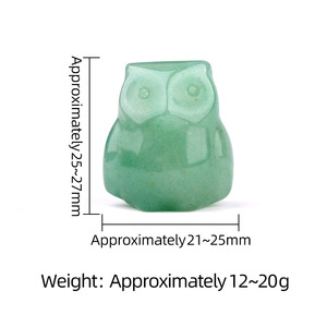 2021 Mini hibou ornement 1 pouce <span class=keywords><strong>améthyste</strong></span> oeil de tigre cristal <span class=keywords><strong>Agate</strong></span> sculpté petit Animal décoration de la maison autres artisanat en cristal - Product Image 4